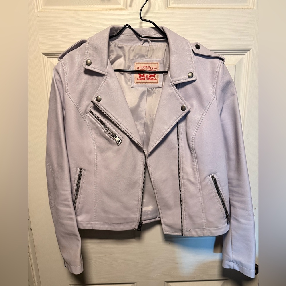 Levi's Light Purple Leather Jacket